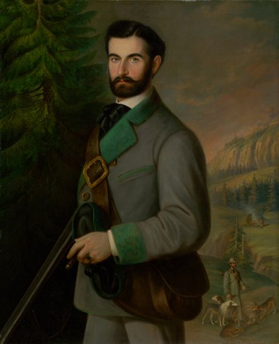 Portrait of Zoltán Zmeškal in Hunting Attire by Peter Michal Bohúň